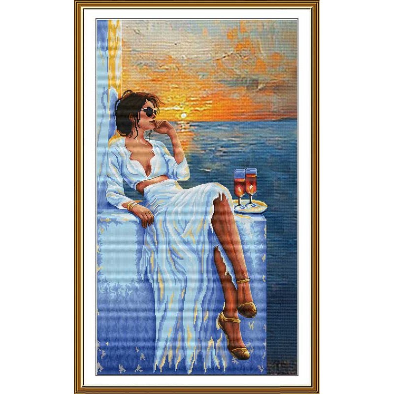 Thread embroidery kit Nova Sloboda CP6293 Evening by the sea