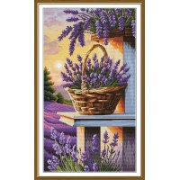 Набір для вишивки нитками на канві з фоновим зображенням Нова Слобода СР6297 Лавандовий сон