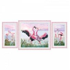 Thread embroidery kit Nova Sloboda CP6550 Flamingo dance