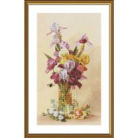 Thread embroidery kit Nova Sloboda CB2238 Rainbow irises