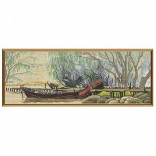Набір для вишивки нитками на канві з фоновим зображенням Нова Слобода СВ3080 Дунайська гавань