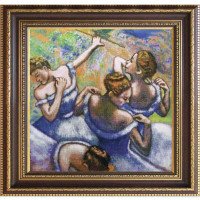 Set for embroidery on canvas with background image Nova Sloboda CD2251 Blue dancers
