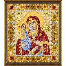 Набір для вишивання ікони бісером Нова Слобода Д6007 Божа Матір Троєручниця