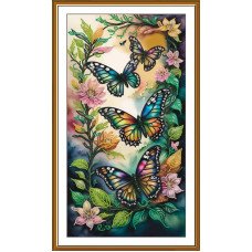 Bead embroidery kit Nova Sloboda DK3378 Magic butterflies