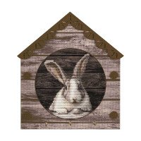 Embroidery kit on canvas with a background image Nova Sloboda KO4046 Bunny