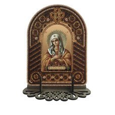 Перфорована основа для вишивки бісером ікони Нова Слобода ВКВ1006 Образ Пресвятої Богородиці Замилування
