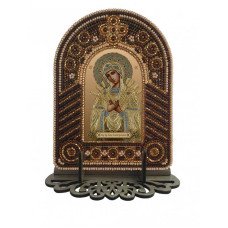 Перфорированная основа для вышивки бисером иконы Новая Слобода ВКВ1007 Образ Пресвятой Богородицы Семистрельная