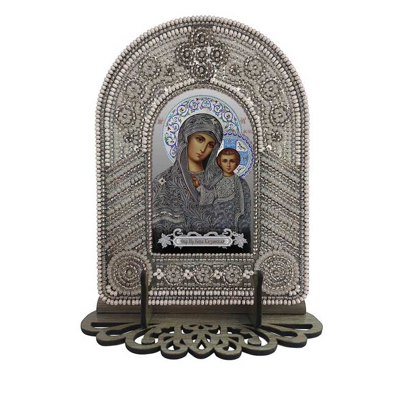 Perforated base for beadwork icon  Nova Sloboda BKB2002 Image of the Most Holy Theotokos Kazanska