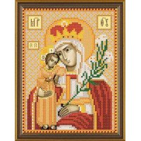 Схема для вышивки бисером Новая Слобода Бис5053 Богородица Неувядаемый цвет