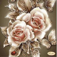 Схема для вышивки бисером Тэла Артис ТА-090 Карамельные розы