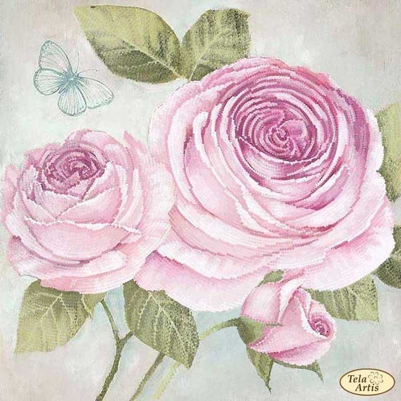 Cхема для вишивки бісером Тела Артис ТА-347 Вінтажна троянда