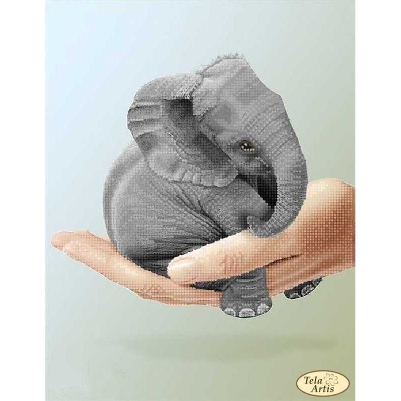 Схема для вышивки бисером Тэла Артис ТА-352 Крошка слоненок