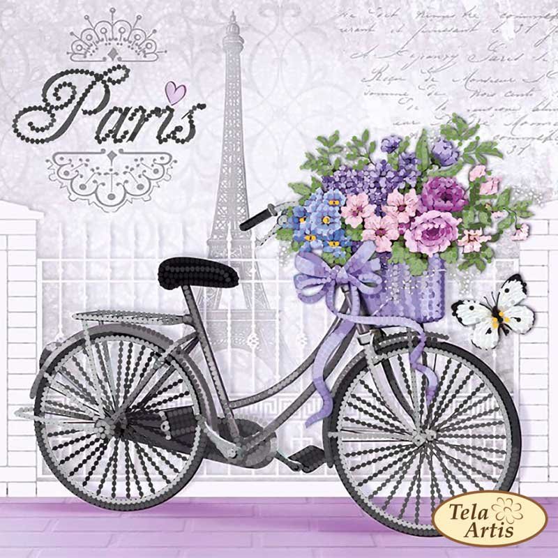 Cхема для вишивки бісером Тела Артис ТМ-143 Паризький велосипед