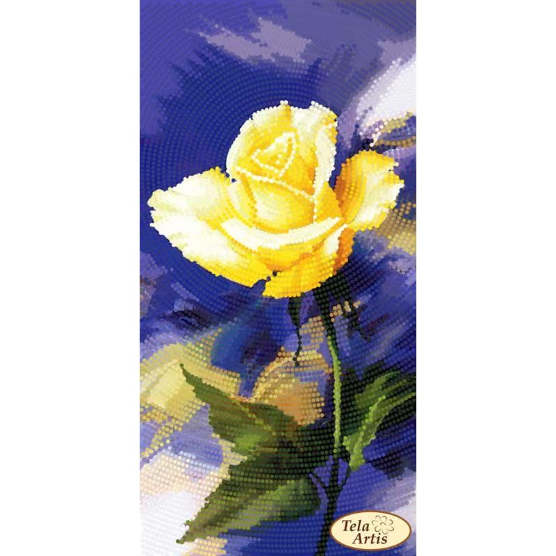 Cхема для вишивки бісером Тела Артис ТМ-146 Садові замальовки Жовта троянда