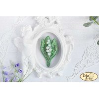 Beaded brooches kit Tela Artis B-014 Lily of the valley