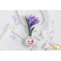 Набор для вышивки броши из бисера Тэла Артис Б-030 Малыш Крокус (фиолетовый)