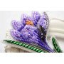 Набір для вишивання брошки з бісеру Тела Артис Б-030-2_ Фіолетовий крокус