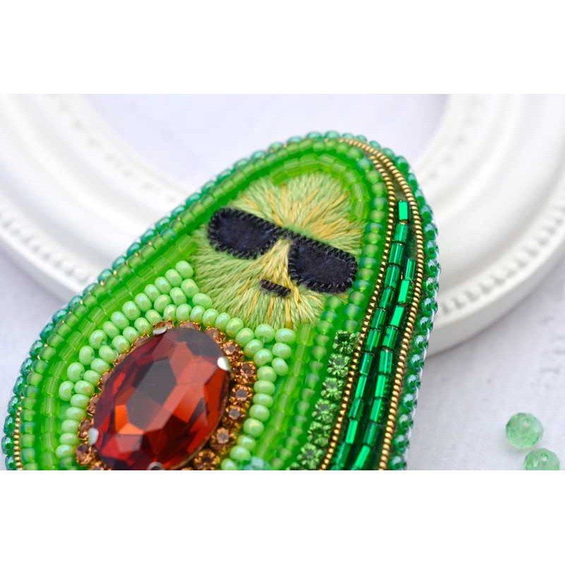 Набор для вышивки броши из бисера Тэла Артис Б-047 Крутое авокадо