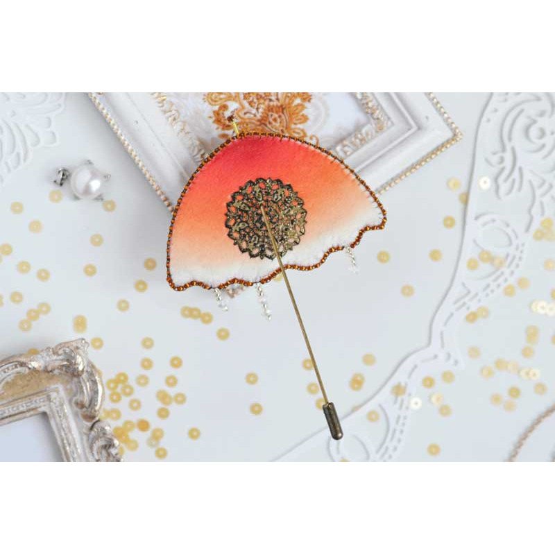 Набір для вишивання брошки з бісеру Тела Артис Б-106 Сонячна парасолька