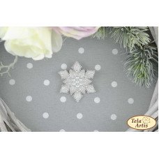 Beaded brooches kit Tela Artis B-206 Snowflake
