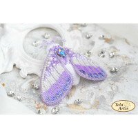 Beaded brooches kit Tela Artis B-224 Moth Lavender