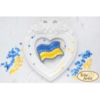 Beaded brooches kit Tela Artis B-307 Flag of Ukraine