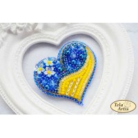 Набор для вышивки броши из бисера Тэла Артис Б-308 Украинское сердце