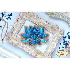 Beaded brooches kit Tela Artis B-310 Turquoise lily