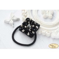 Beaded brooches kit Tela Artis B-401 Black diamond