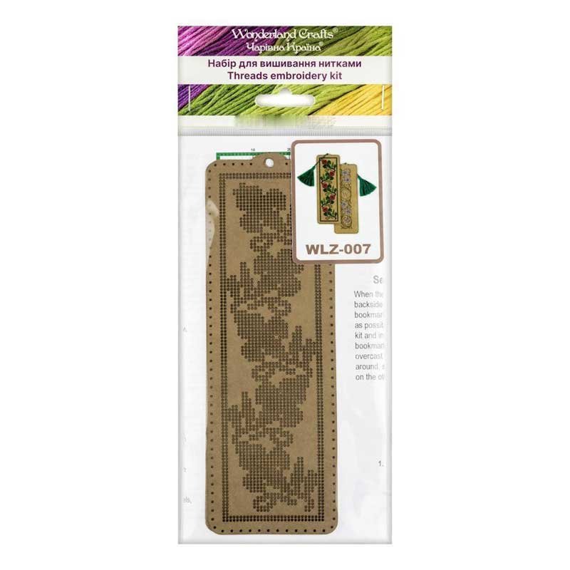 Craft Cardboard Embroidery Kit Wonderland Crafts FLZ-007 Bookmark - Dewdrop