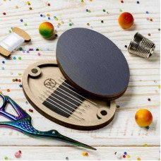 Магнітна гольниця овальна "Темно-сіра" Wonderland Crafts FLZB(N)-203