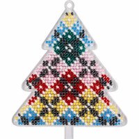 Bead embroidery kit on plastic base Christmas tree toy FLPL-035 Wonderland Crafts