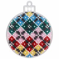 Bead embroidery kit on plastic base Christmas tree toy FLPL-036 Wonderland Crafts
