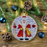 Cross-stitch kits on wood FairyLand FLW-014 Christmas decorations