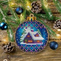 Cross-stitch kits on wood FairyLand FLW-019 Christmas decorations