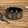 Bead embroidery kit on artificial leather Wonderland Crafts FLBB-022