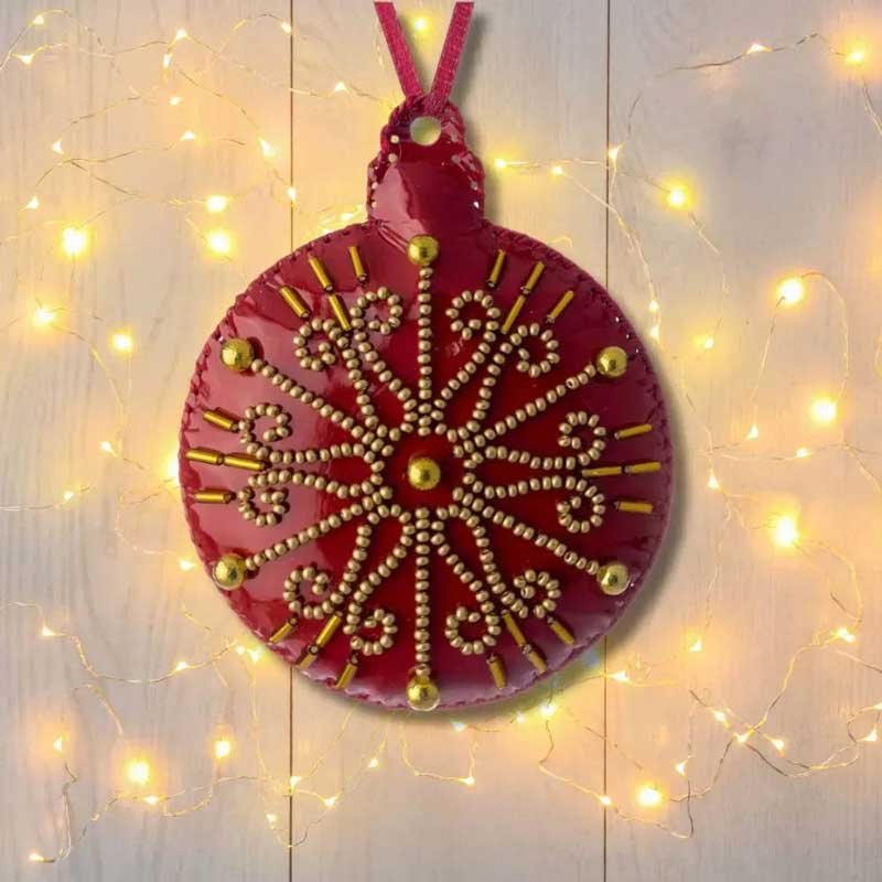 Bead embroidery kit on artificial leather Wonderland Crafts FLBB-133