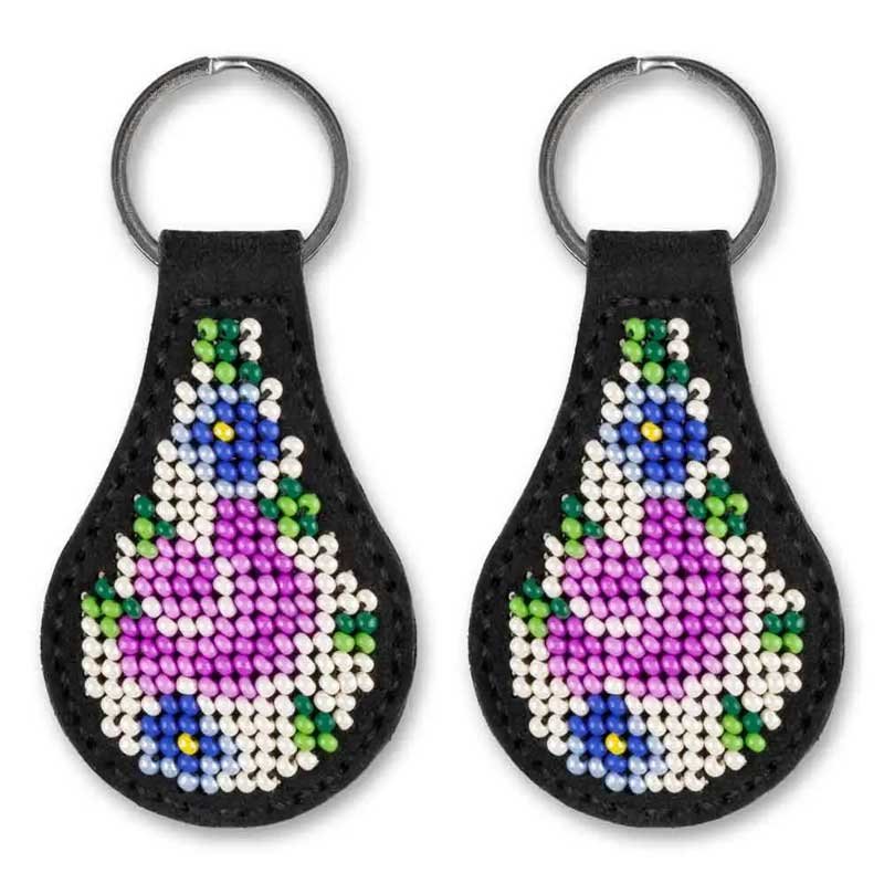 Bead embroidery kit on artificial leather Wonderland Crafts FLBB-092 Keychain for keys