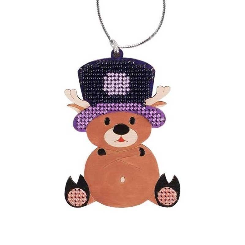 Bead embroidery kit on wood Wonderland Crafts FLK-007 Christmas decorations