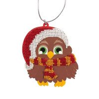 Bead embroidery kit on wood Wonderland Crafts FLK-009 Christmas decorations
