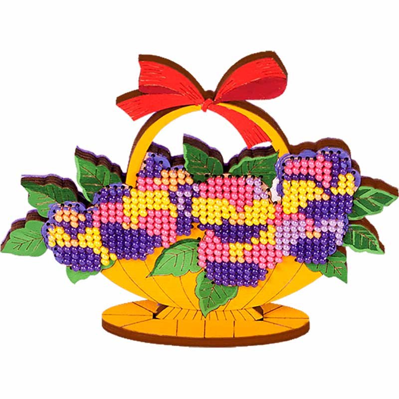Bead embroidery kit on wood FairyLand FLK-012 Flowers