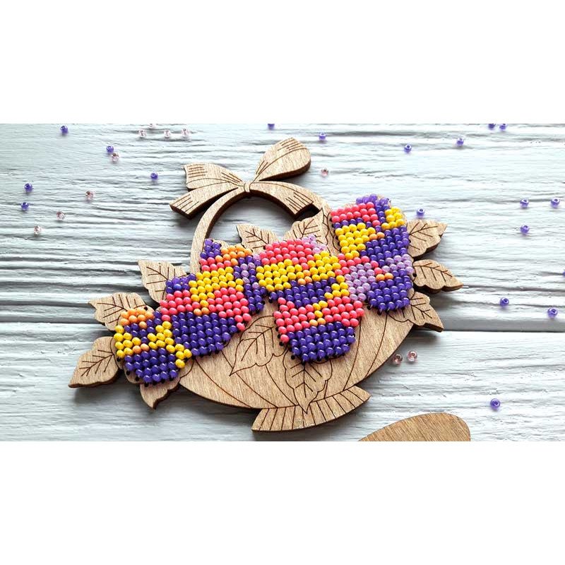 Bead embroidery kit on wood FairyLand FLK-012 Flowers