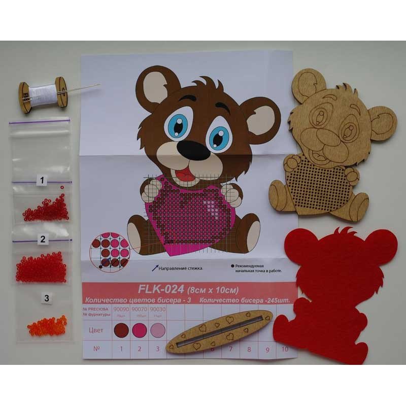 Bead embroidery kit on wood FairyLand FLK-024 Children's stories