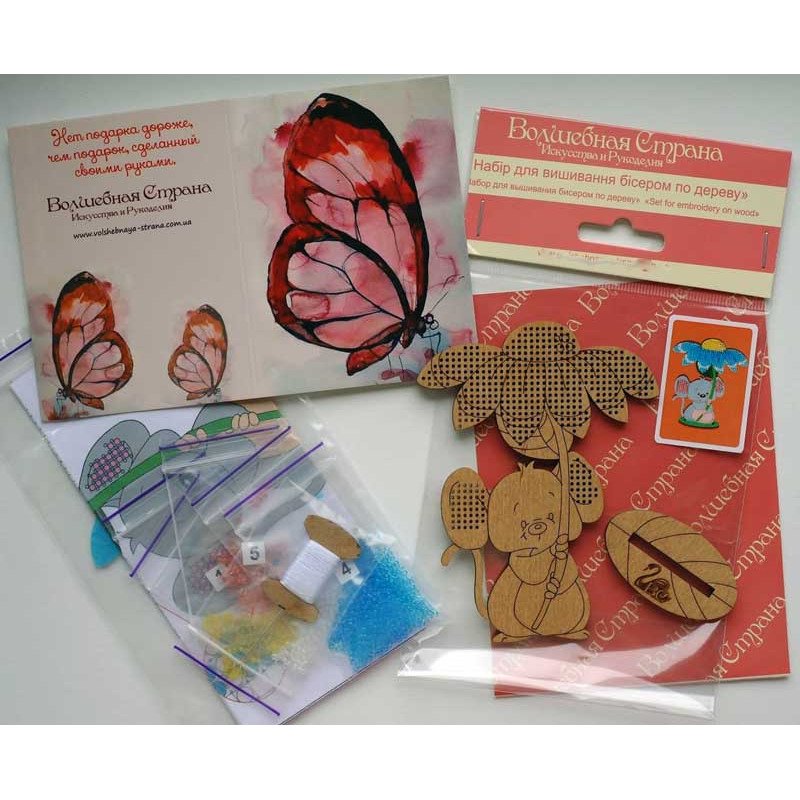 Bead embroidery kit on wood FairyLand FLK-025 Children's stories