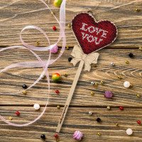 Bead embroidery kit on wood FairyLand FLK-049 Love