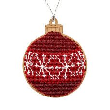 Bead embroidery kit on wood Wonderland Crafts FLK-054 Christmas decorations