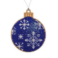 Bead embroidery kit on wood Wonderland Crafts FLK-056 Christmas decorations
