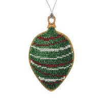 Bead embroidery kit on wood Wonderland Crafts FLK-061 Christmas decorations