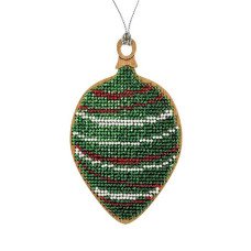 Bead embroidery kit on wood Wonderland Crafts FLK-061 Christmas decorations