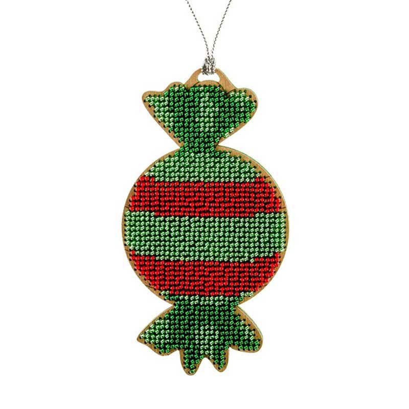 Bead embroidery kit on wood Wonderland Crafts FLK-063 Christmas decorations